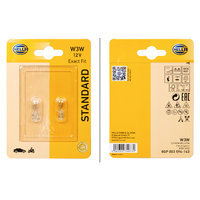 Hella W2,1x9,5d W3W Standard Glühlampe Blink- / Positions- / Kennzeichen- / Schluss- / Innenraum- / Begrenzungs- / Handschuhfachleuchte 2er-Set 12 V / 3 W