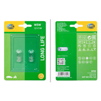 Hella W2,1x9,5d W5W Long Life lamp indicator / positie / kentekenplaat / achtergrond/binnenverlichtingsset van 2 12 V / 5 W