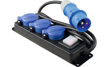 Professional distributor socket strip 3-fold IP44