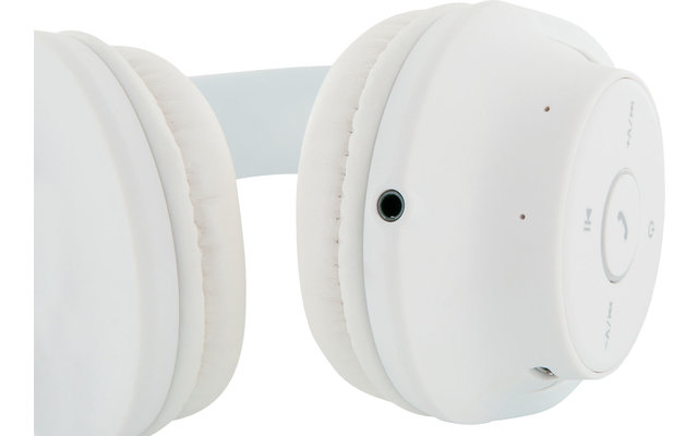 Gladde on-ear Bluetooth-hoofdtelefoon wit