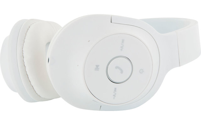 Gladde on-ear Bluetooth-hoofdtelefoon wit