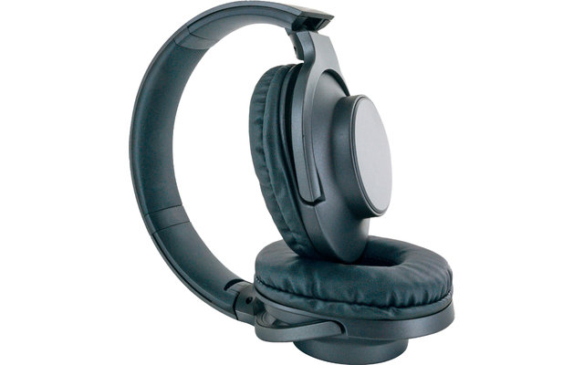 Gladde on-ear Bluetooth-hoofdtelefoon zwart