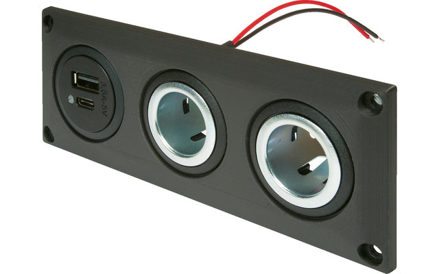 Pro Car Einbausteckdose mit USB-C/A Doppelsteckdose
