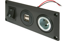 Pro Car Einbausteckdose mit USB-Doppelsteckdose