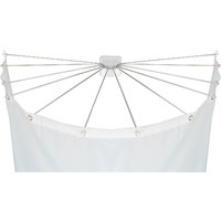 Porte-rideau de douche 12 bras en acier inoxydable (sans rideau de douche) Wenko
