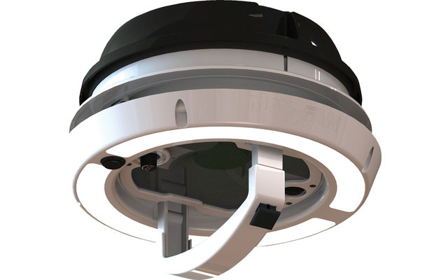 Airxcel Maxxfan Dome dakventilator / zijwandventilator 12 V met LED verlichting zwart