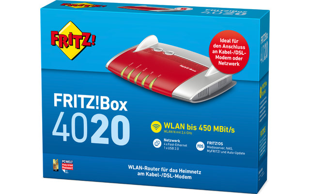AVM FRITZ!Box 4020 WLAN Router 2.4 GHz 450 MBit/s