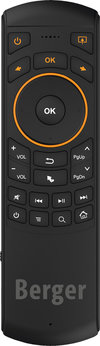 Berger Universal Funkfernbedienung mit Tastatur und Air Mouse