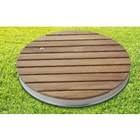 Garden Shower / Floor Shower Wood Round Breuer Fontana