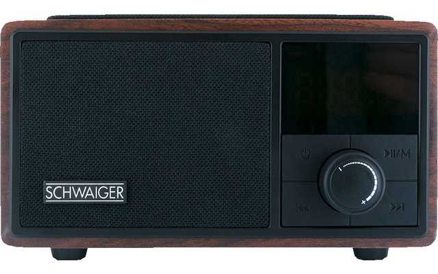 Schwaiger Radio-réveil FM avec Bluetooth et station de chargement QI