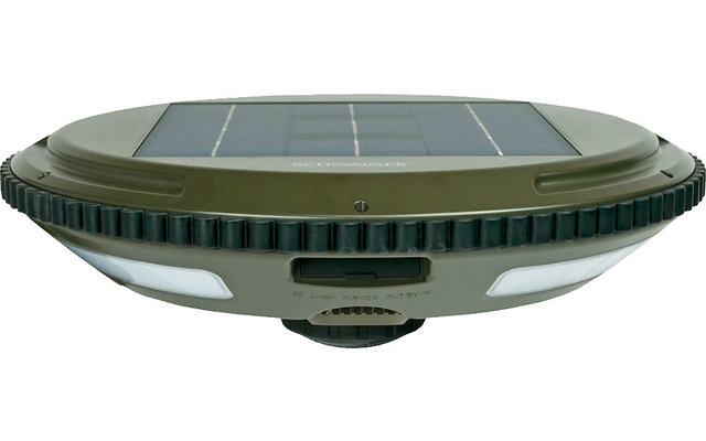 Schwaiger Lampe de camping solaire à LED avec haut-parleur Bluetooth