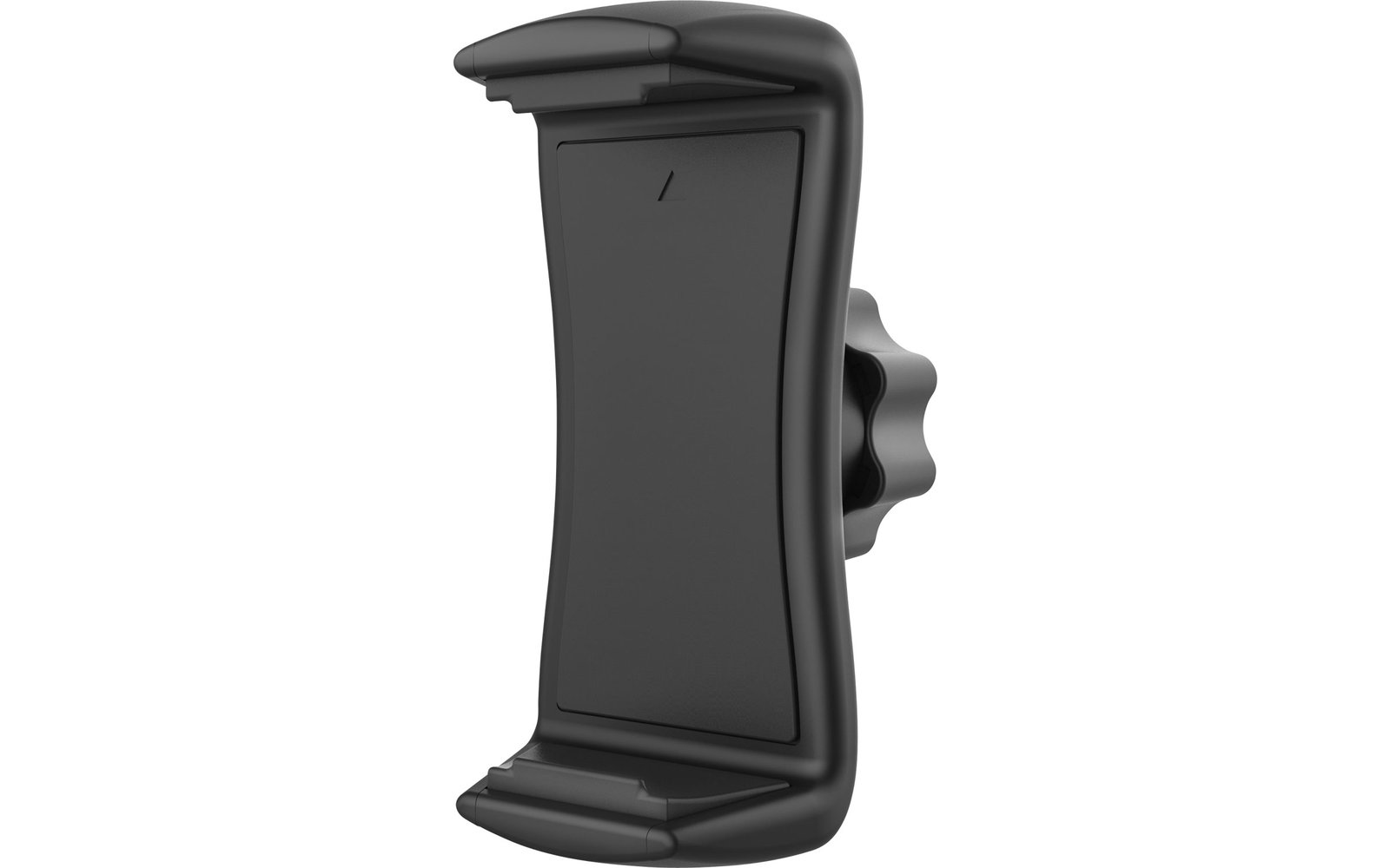 Black smartphone holder with attachment knob on the back