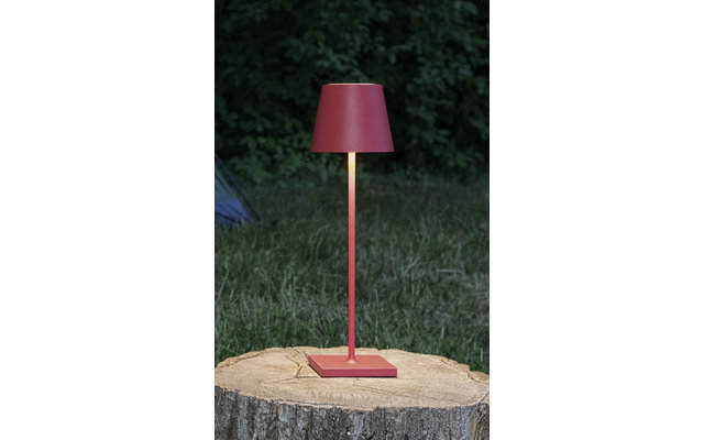 Sigor Nuindie Lampe de table Outdoor à accu ronde 380mm rouge