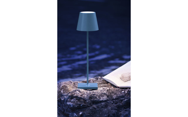 Sigor Nuindie Lampe de table Outdoor à accu ronde 380mm bleue