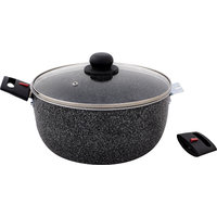 Berger aluminum saucepan Stone Rock with glass lid 24 cm