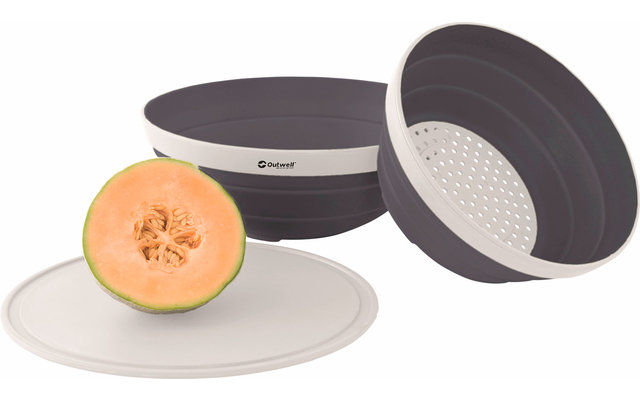  Outwell Collaps foldable bowl and strainer set 3 pcs.