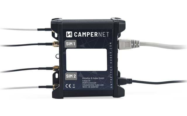 Campernet Jachtantenne WiFi / LTE Dakantenne en Router Complete set - kabeldoorvoer aan de zijkant