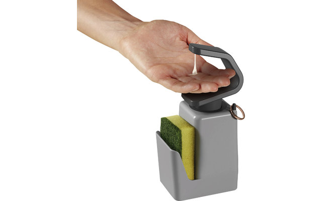 Metaltex Soap Tex Soap Dispenser 400 ml incl. Sponge and Ring Holder grey