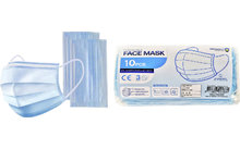 Mouth and nose disposable masks 3-ply 10 pieces