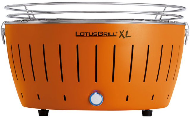 LotusGrill XL Holzkohlegrill mit Tragetasche Mandarineorange