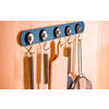 silwy® Magnet Metall Leiste mit Ledercoating 50 cm blau
