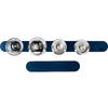 silwy® Metall-Leiste 25 cm mit Ledercoating blau