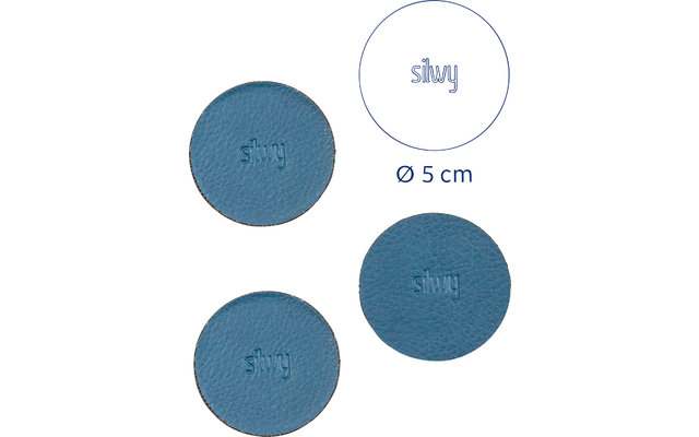 Silwy magnetic pads 5 cm set of 4 blue