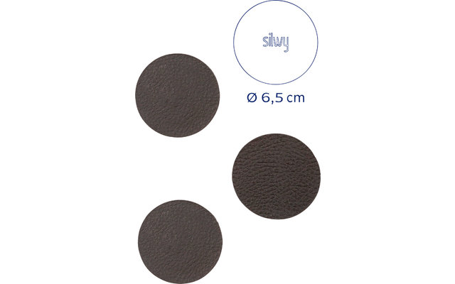 silwy® Magnet-Pads 6,5 cm 4er Set schwarz