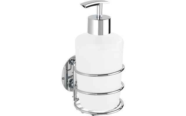 Dispenser sapone Wenko Turbo-Loc con supporto a parete in acciaio inox 285 ml