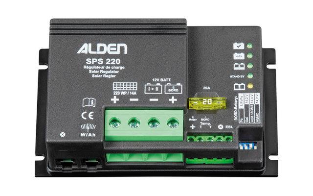 Alden High Power Easy Mount solar set 2 x 110 W incl. SPS solar controller 220 Watt and EBL kit