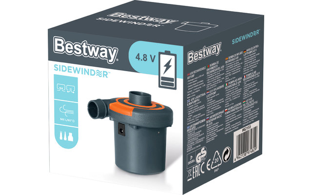 Bestway Sidewinder Pompa d'aria a batteria 5 V 565 l/min