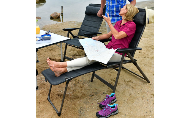 Berger Slimline Folding Chair & Leg Rest Set Anthracite