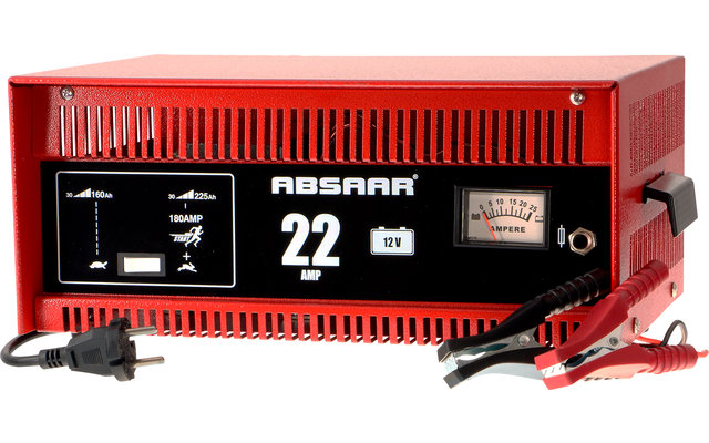 Cargador de baterías Absaar con función de arranque 12 V / 22 A