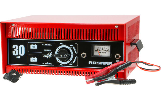 Chargeur de batterie Absaar avec fonction d'aide au démarrage 12 - 24 V / 30 A
