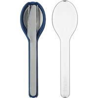 Mepal Ellipse Edelstahl Besteck Set inkl. Schutzhülle 3-tlg. Nordic Denim