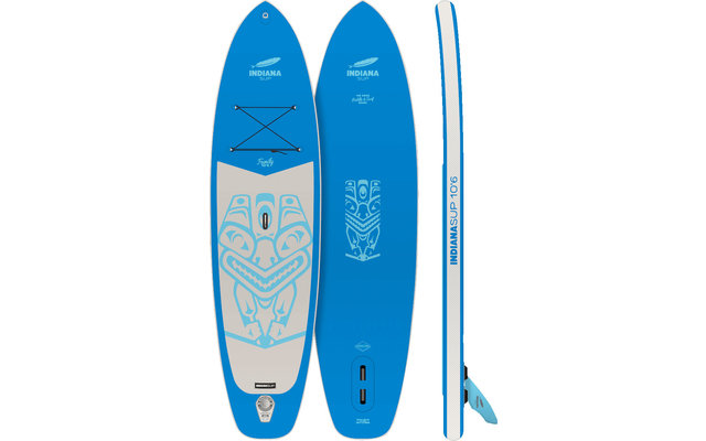 Tabla de surf hinchable Indiana 10'6 Family Pack incl. remo y bomba de aire Azul