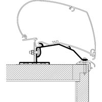 Thule Caravan Omnistor 6200 / 6300 / 9200 voortentadapter dakbevestiging 4,0 m