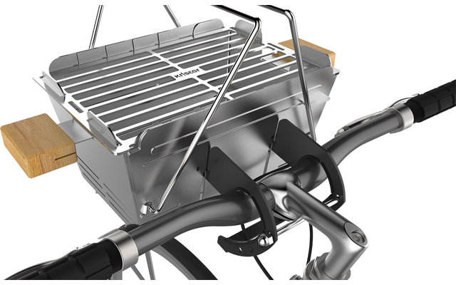 Knister bike holder for charcoal grills