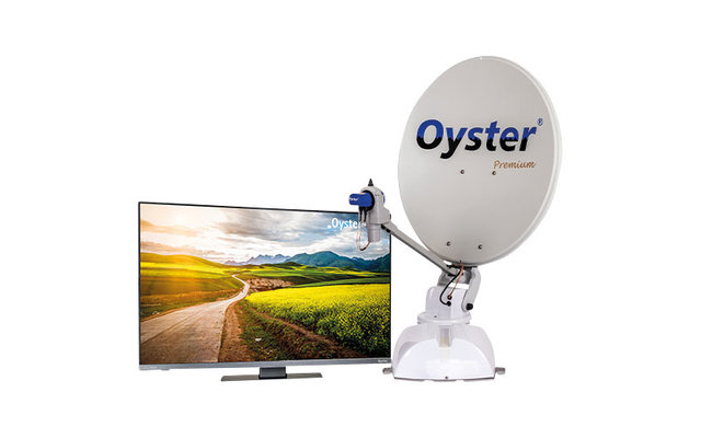 Sat-Anlage Oyster 85 Premium TWIN SKEW + 21,5" TV