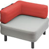 One Bar Element 1 aufblasbarer Sessel / Sitzelement Light Grey / Red