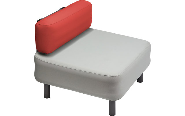 One Bar Element 2 aufblasbarer Lehnen-Sessel / Sitzelement Light Grey / Red