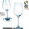Crystal magnetic wine glasses with coasters 2 pc set