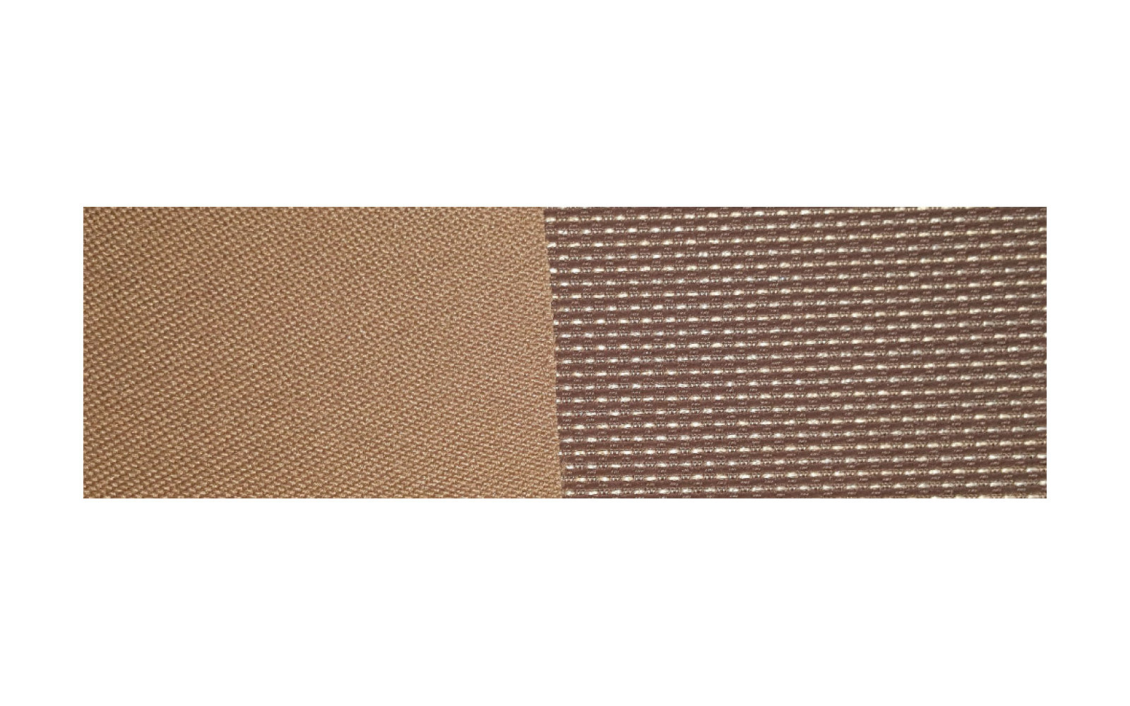 Primo piano di un motivo di tessuto marrone con due trame diverse