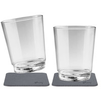 silwy® Tritan-Magnetgläser mit Untersetzer 2er Set  (250 ml) Classic