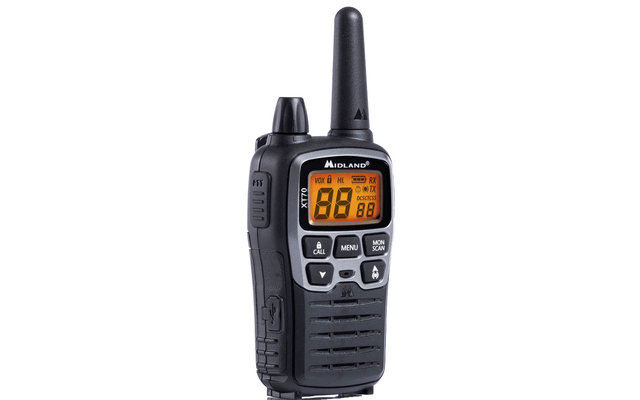 Midland XT70 PMR446 radio set incl. batteries and charger
