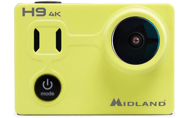 Midland H9 Ultra HD 4K Action Camera incl. battery, housing, helmet mount and adapter