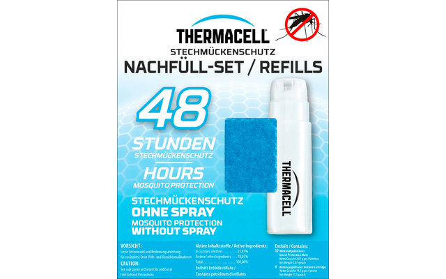 Thermacell R-4 Backpacker paquete de recarga para repelentes de mosquitos Cartuchos de gas + plaquetas de ingrediente activo