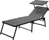 Brunner Marbella High Sonnenliege mit Sonnenschutzdach 198 cm grau