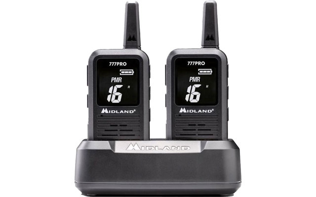 Midland 777 Pro PMR446 radio 2 pieces incl. batteries and charger