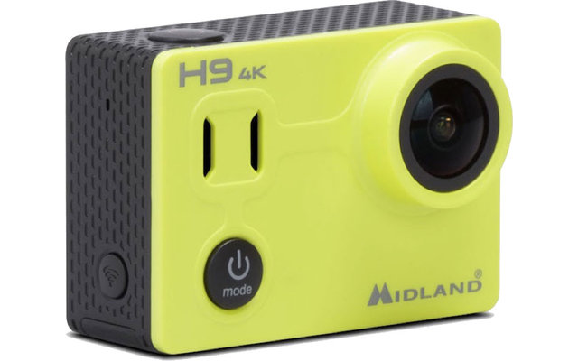 Midland H9 Ultra HD 4K Action Camera incl. battery, housing, helmet mount and adapter
